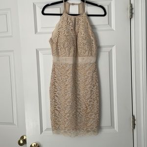 Champagne shimmer cocktail dress